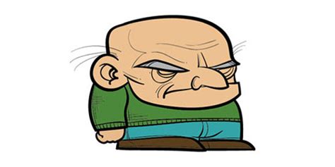 Grumpy Old Man Cartoon