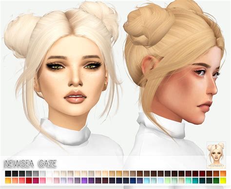 Sims 4 Hairs Miss Paraply Newsea`s Gaze Hair Retextured Sims 4