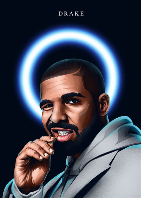 Drake Cartoons Poster Print Metal Posters Displate Drake