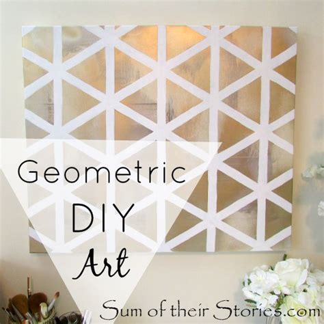 If you had fun stamping different shapes with potato when you are younger, this artwork using potato and paint will interest you. Geometric DIY art - Sum of their Stories