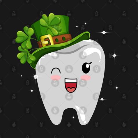 Cute Tooth With Hat Dental Assistant Patricks Day Shamrock Cute Tooth