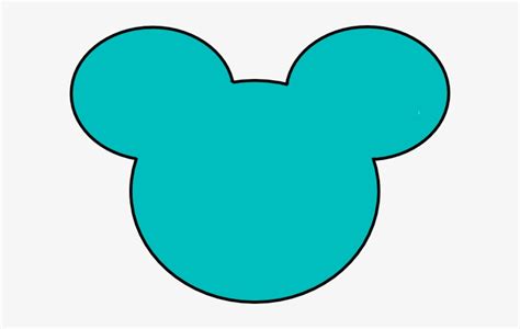 Green Mickey Ears Clipart Teal Mickey Mouse Head 600x440 Png