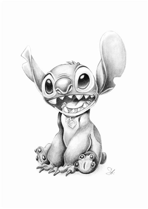 Disney Art Disneys Stitch Drawing Lilo And Stitch Print Disney Art