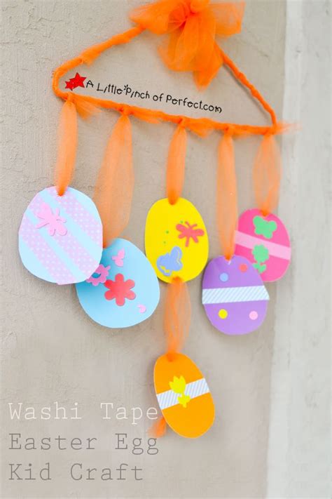 Washi Tape Easter Egg Kid Craft Easter Eggs Kids Easter Crafts For