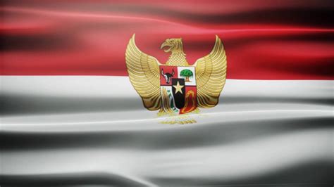 Bendera Indonesia Berkibar Dengan Burung Garuda Di Pancasila 541223