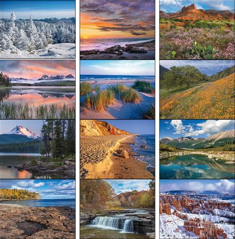13 Month Wall Calendar Landscapes Of America C701