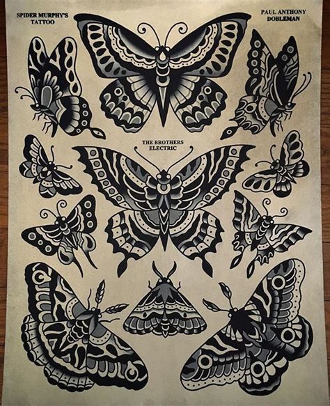 Pauldobleman Traditional ~ Moth Tattoo Traditional Butterfly