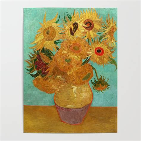 Vincent van gogh, allotment with sunflower, 1887 (photo: Vincent Van Gogh Twelve Sunflowers In A Vase Poster by artgallery | Society6