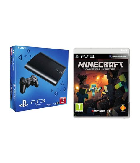 Buy Sony Playstation 3 12 Gb Black With Minecraft Ps3 Online At