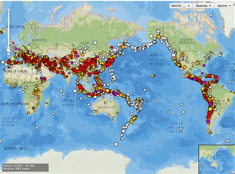 Noaa Interactive Natural Hazards Map Geography 250