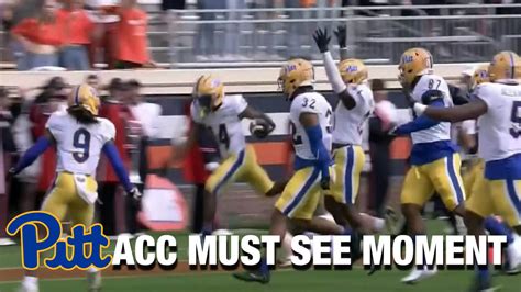 2 Plays 2 Scores For Pitts Defense Acc Must See Moment Stadium