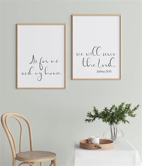 Scripture Wall Art Bible Verse Wall Art As For Me And My Etsy