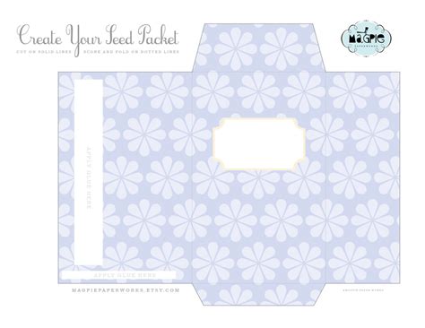Diy Seed Packets Template Do It Your Self