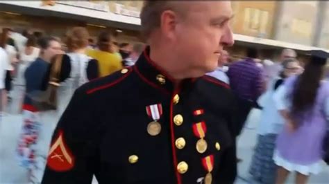 Marine Confronts Impostor Wearing Fake Uniform At High School Graduation Ceremony