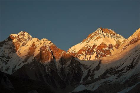Zdjęcia Przełęcz Lho La O świcie Himalaje Mahalangur Himal Cień