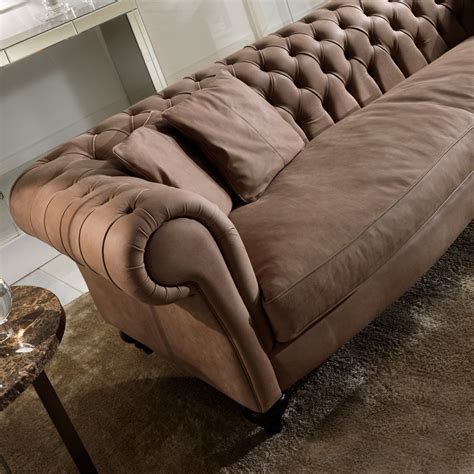 Italian Leather Modern Chesterfield Sofa Juliettes Interiors