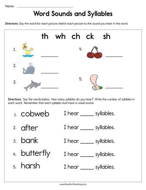 This is a word sort. Igarni: Preschool Ch Words Worksheet