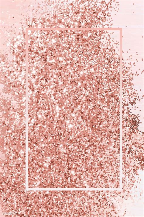 Download Rose Gold Glitter Background With Frame