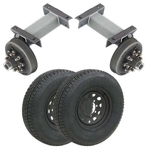 7k Single Electric Brake Torsion Axle Trailer Kit Flex Midnight