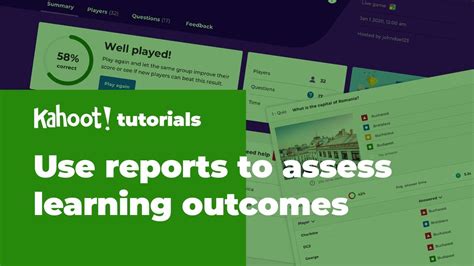 How To Use Kahoot Reports To Assess Learning Outcomes Youtube