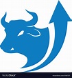 Stock market bull symbol Royalty Free Vector Image