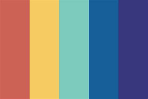 Muted Rainbow 42 Color Palette Muted Rainbow Color Palette Retro