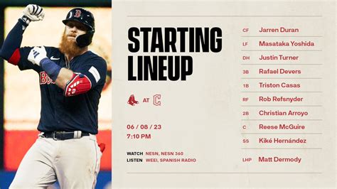 Red Sox On Twitter Starters For The Series Finale