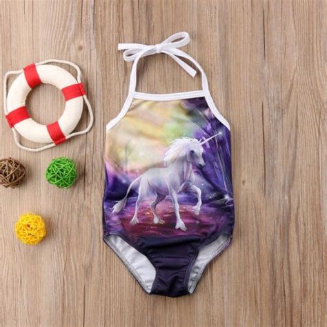 New Baby Kids Meninas Férias De Verão Halter One Piece Swimwear
