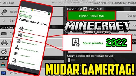 Como Alterarmudar Sua Gamertag Do Xbox Minecraft Pe 2022 Youtube