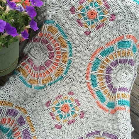 Summer Mosaic Afghan Original Crochet Blanket Pattern By Julie Yeager