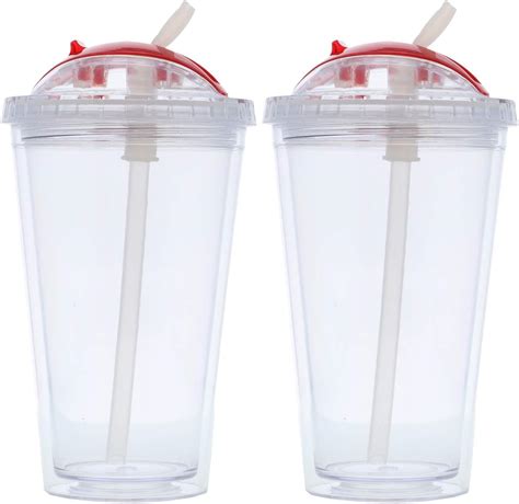 16 Ounce Acrylic Tumbler Double Wall Insulated With Straw