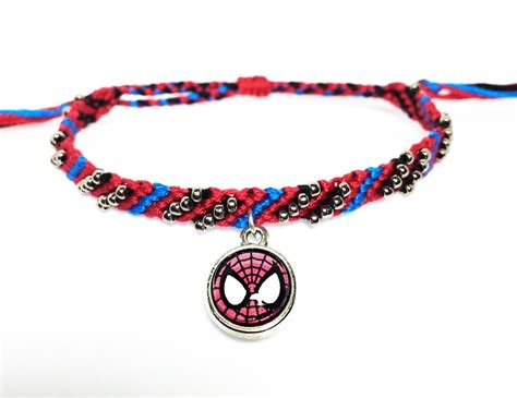 Spider Man Inspired Friendship Bracelets Peter Parker Etsy