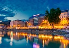 Abend an der Donau in Wien ... Foto & Bild | europe, Österreich ...