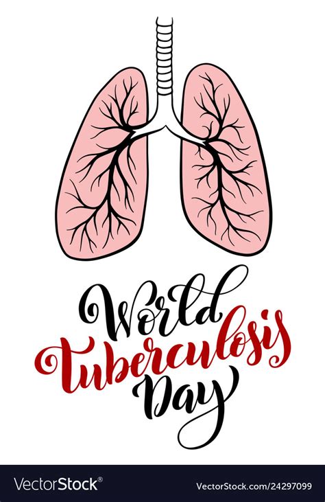 World Tuberculosis Day March 24 Template Vector Image