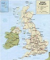 Mapa de Gran bretaña - Mapa Físico, Geográfico, Político, turístico y ...
