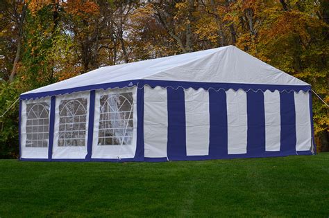 20x20 Party Tent 8 Leg Galvanized Steel Frame Bluewhite With