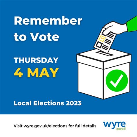 Remember To Vote At Your Local Elections Thursday 4 May Wyre Council