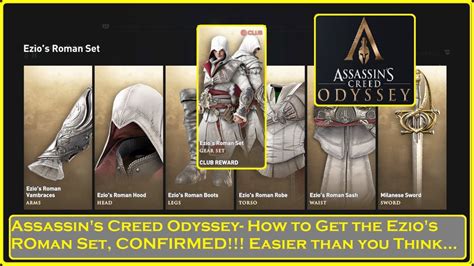 Assassin S Creed Odyssey How To Get Ezio S Roman Set Confirmed
