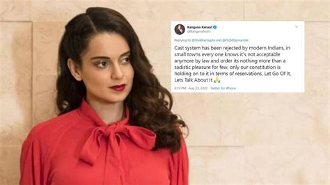 Kangana ranaut permanently suspended from twitter | image credit: No, Caste is Not Dead: Twitter Hits Back at Kangana's ...