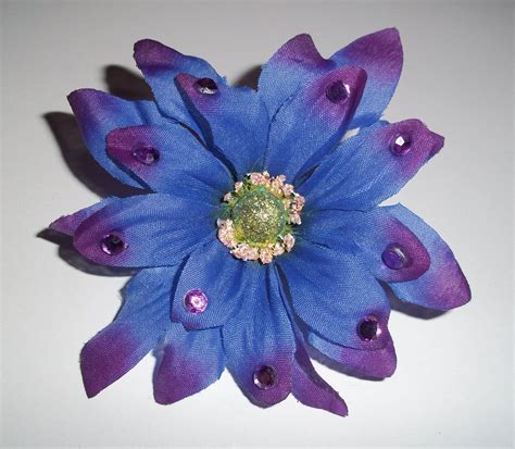My mother received flowers for her 82nd birthday today. Purple Gem Shasta Daisy Flower Barrette on Storenvy