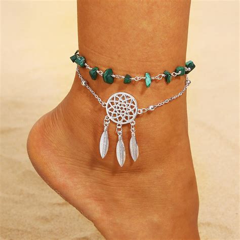 Bohemian Anklets Chain Dreamcatcher Anklet Jewelry Beach Section