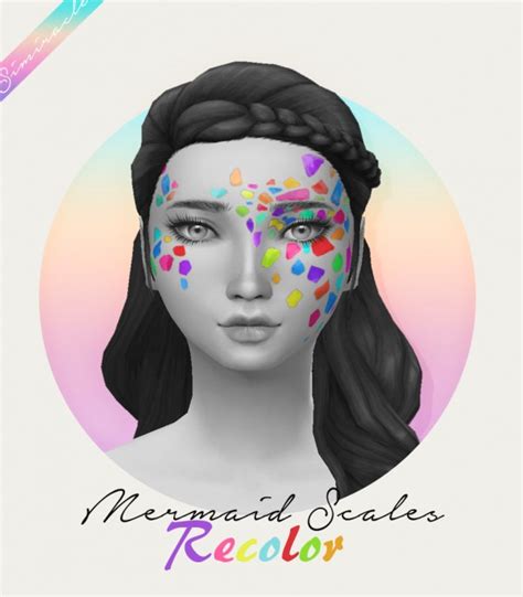 Face Paint Mermaid Scales Recolored From Simiracle • Sims 4