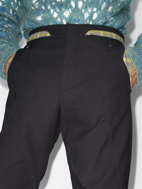 Kiko Kostadinov Harkman Tweed Panelled Trousers Farfetch