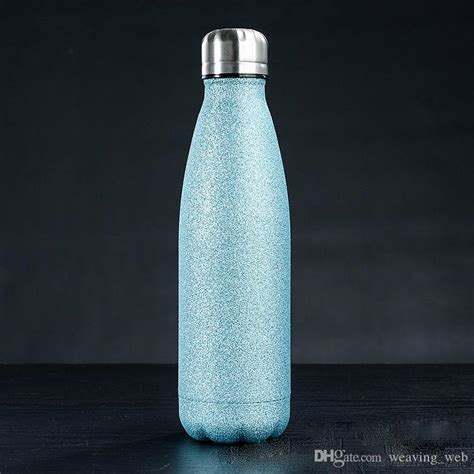 Best 17oz Stainless Steel Water Bottle Glitter Flask Double Wall