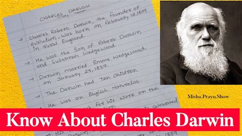 Essay On Charles Darwin In English 10 Lines On Charles Darwin Short