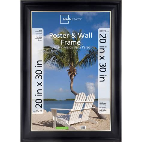 Mainstays 20x30 2 Tone Poster Frame Black With Champagne