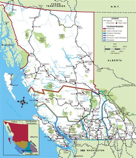Road Map Of Bc Canada Security Guards Companies