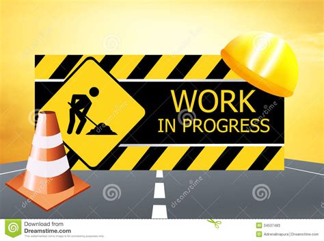 Men At Work Stock Illustration Illustration Of Stop 34537483