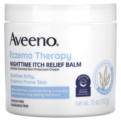 Aveeno Eczema Therapy Nighttime Itch Relief Balm Fragrance Free 11