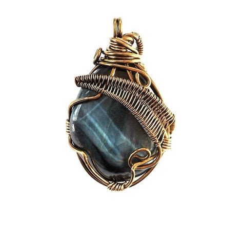 Blue Tigers Eye Necklace Womens And Mens Crystal Necklace Raw Blue